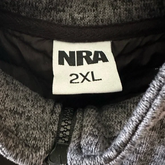 NRA Gray Quarter-Zip Fleece Sweater - Picture 4 of 5